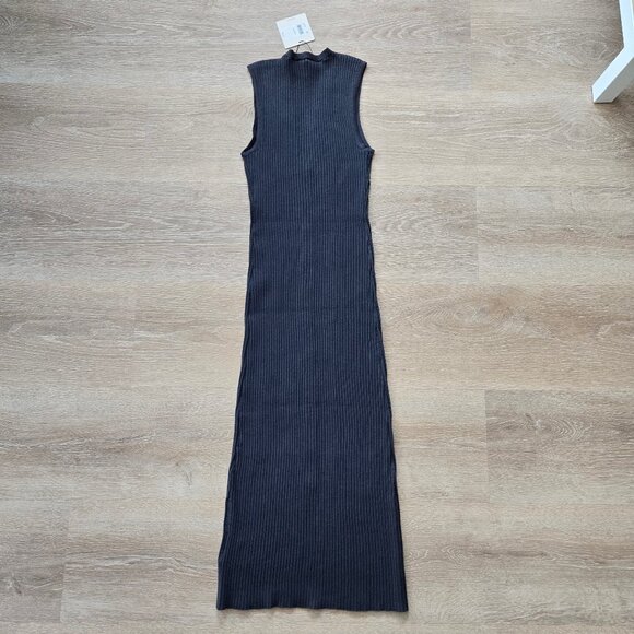 NWT Calvin Klein Women’s Cotton Rib V-Neck Button Dress Medium $99 New With Tags - Picture 11 of 17